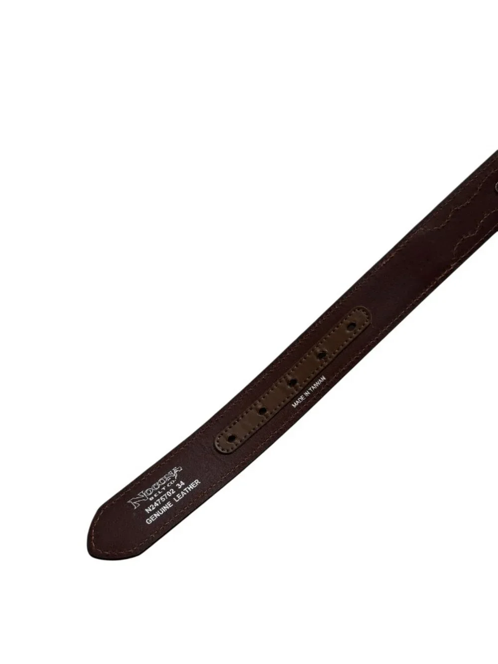 NOCONA | 100% LEATHER MEN'S ROUGH-OUT AND OVERLAY WESTERN BELT
